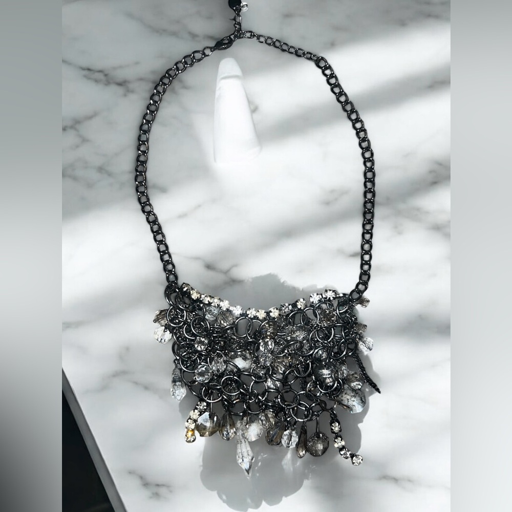 Vera Wang Black and Silver Gothic Necklace